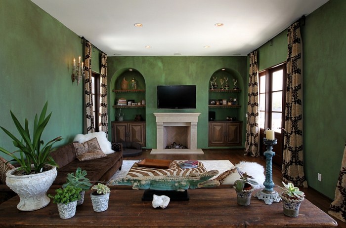 Green living room inspiration