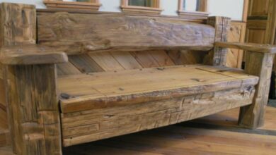 Recycled wood furniture