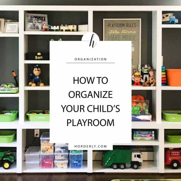 Kids' playroom organization