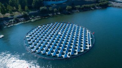 Floating solar farms