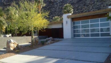 Driveway concrete modern front design ideas house slope gravel landscaping driveways designs stone homes high not exterior too top end